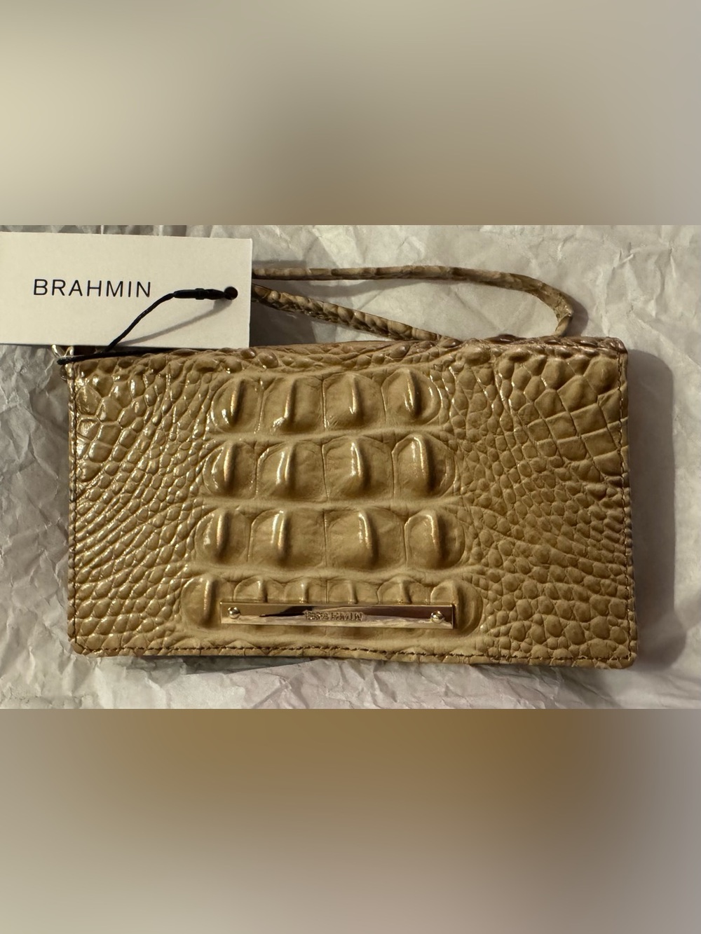 Brahmin NWT Debra Melbourne Wristlet in Shortbread